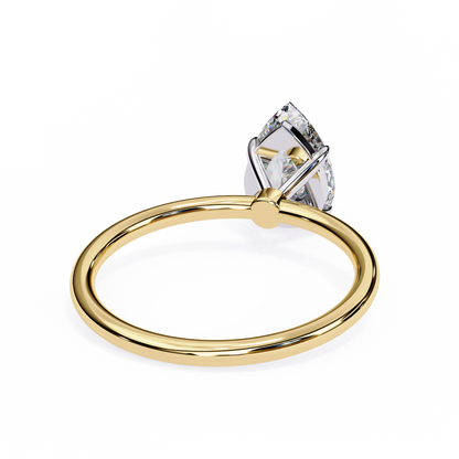 Pear Shape Lab Grown Diamond Solitaire Ring