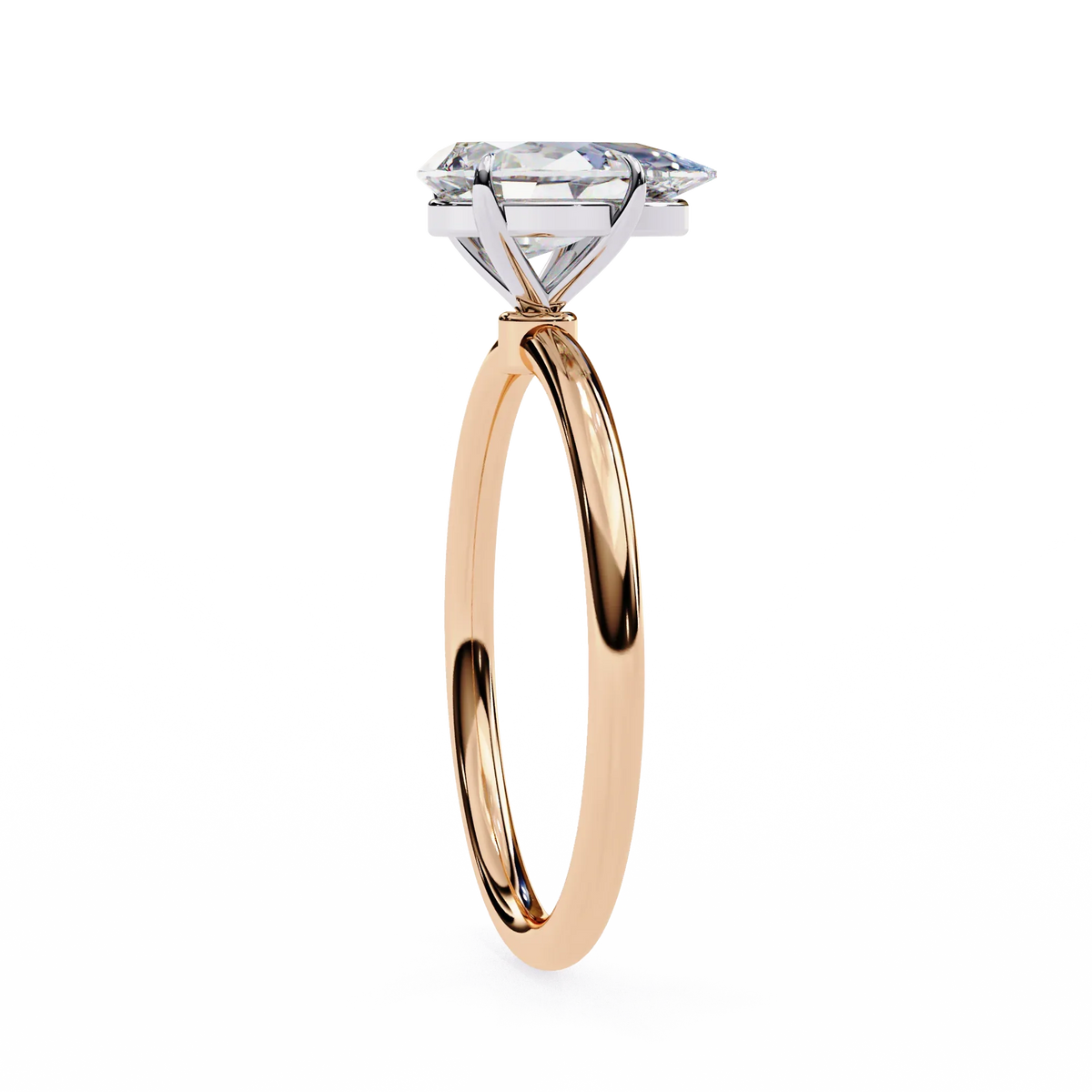 Pear Shape Lab Grown Diamond Solitaire Ring - Ophiratbf