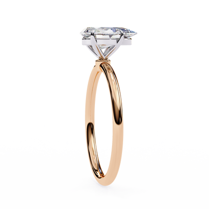 Pear Shape Lab Grown Diamond Solitaire Ring