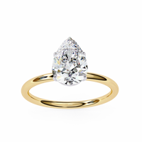 Pear Shape Lab Grown Diamond Solitaire Ring - Ophiratbf