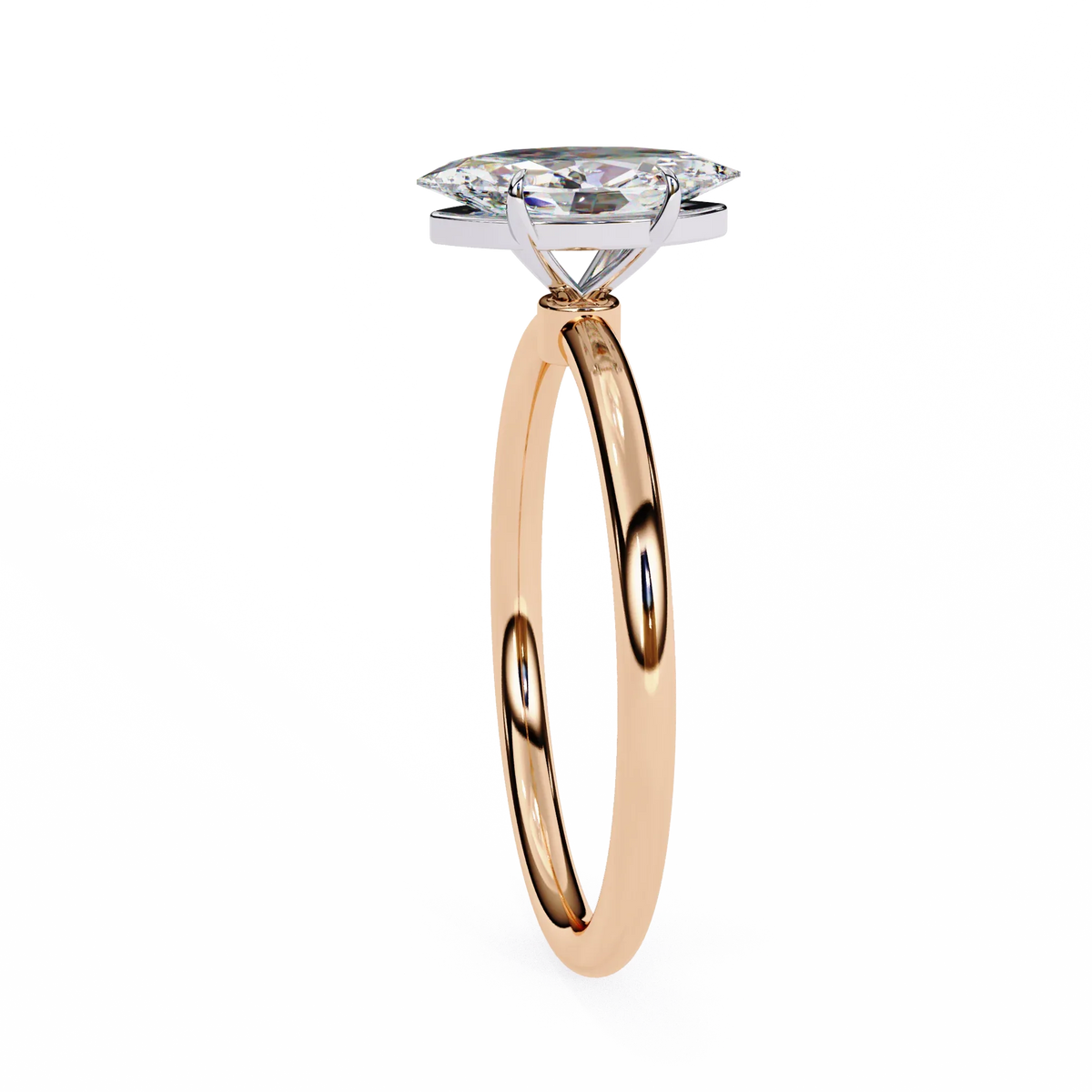 Beautiful Marquise Lab Grown Diamond Solitaire Ring - Ophiratbf