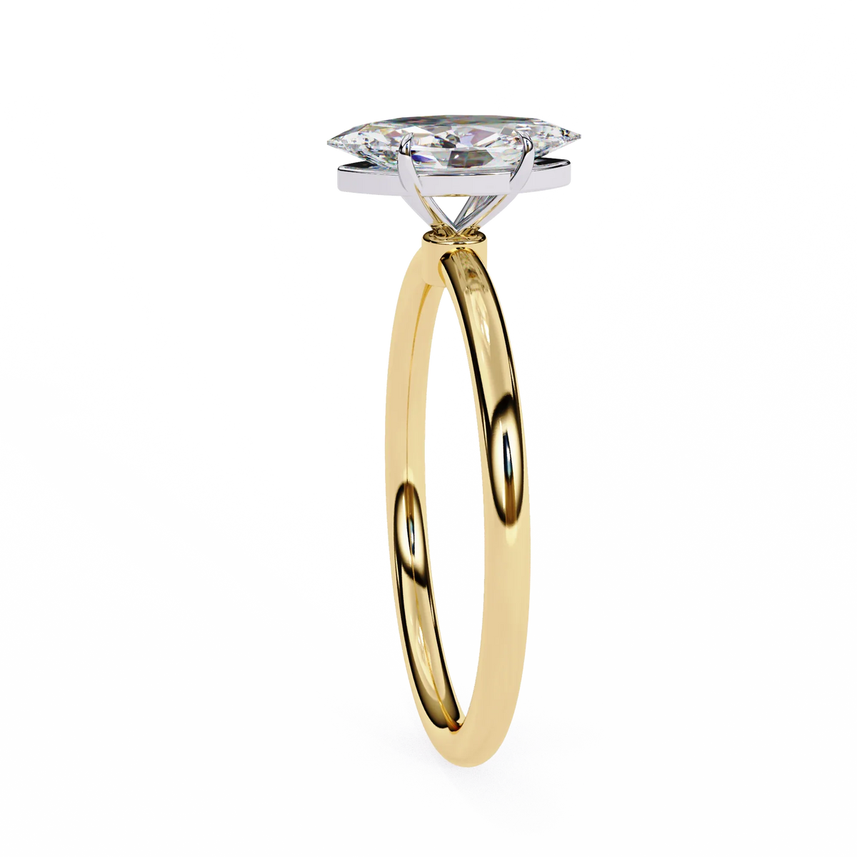 Beautiful Marquise Lab Grown Diamond Solitaire Ring - Ophiratbf