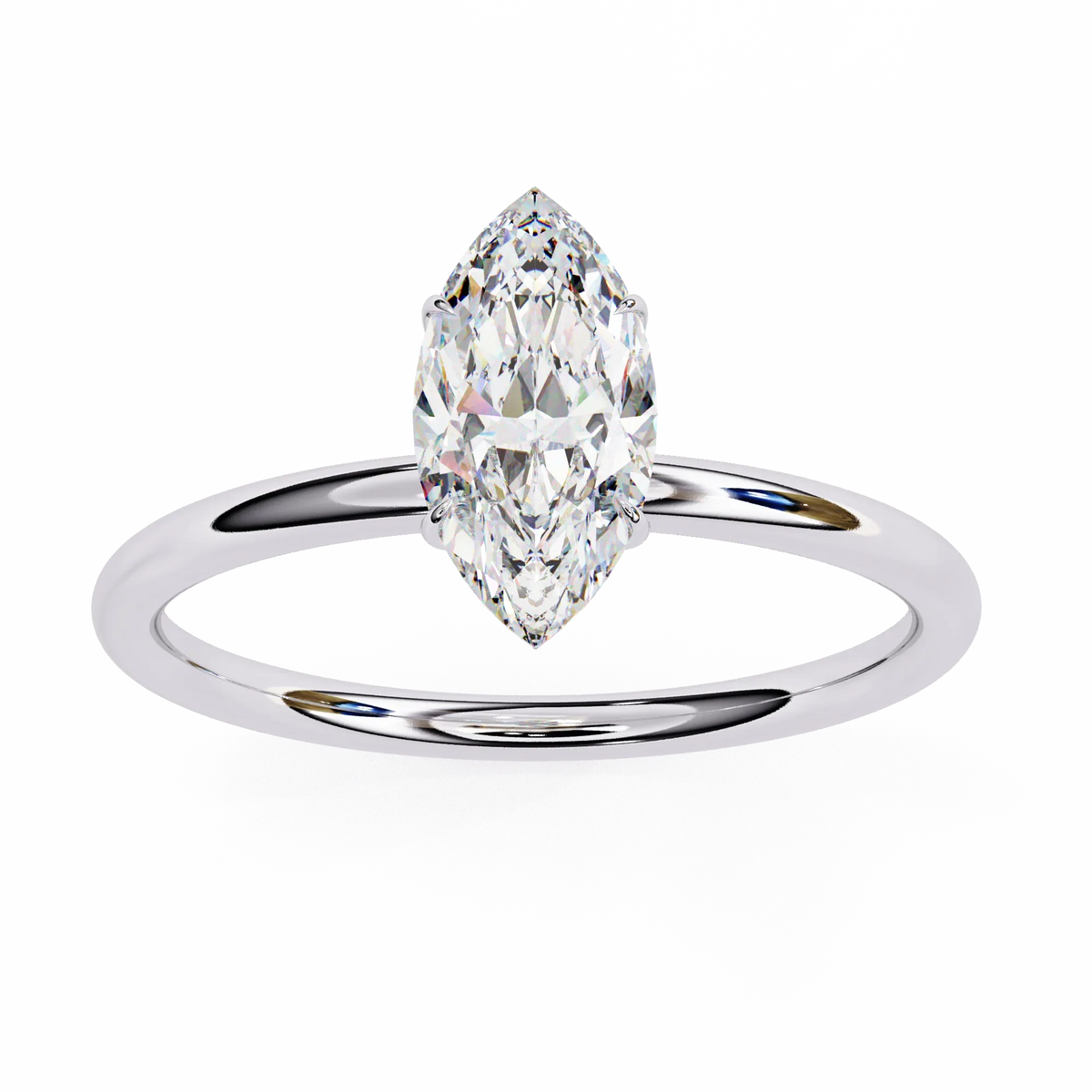Beautiful Marquise Lab Grown Diamond Solitaire Ring - Ophiratbf