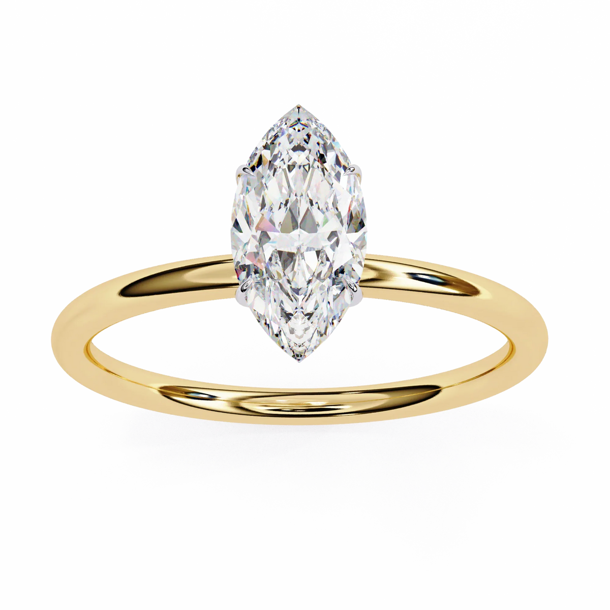 Beautiful Marquise Lab Grown Diamond Solitaire Ring - Ophiratbf