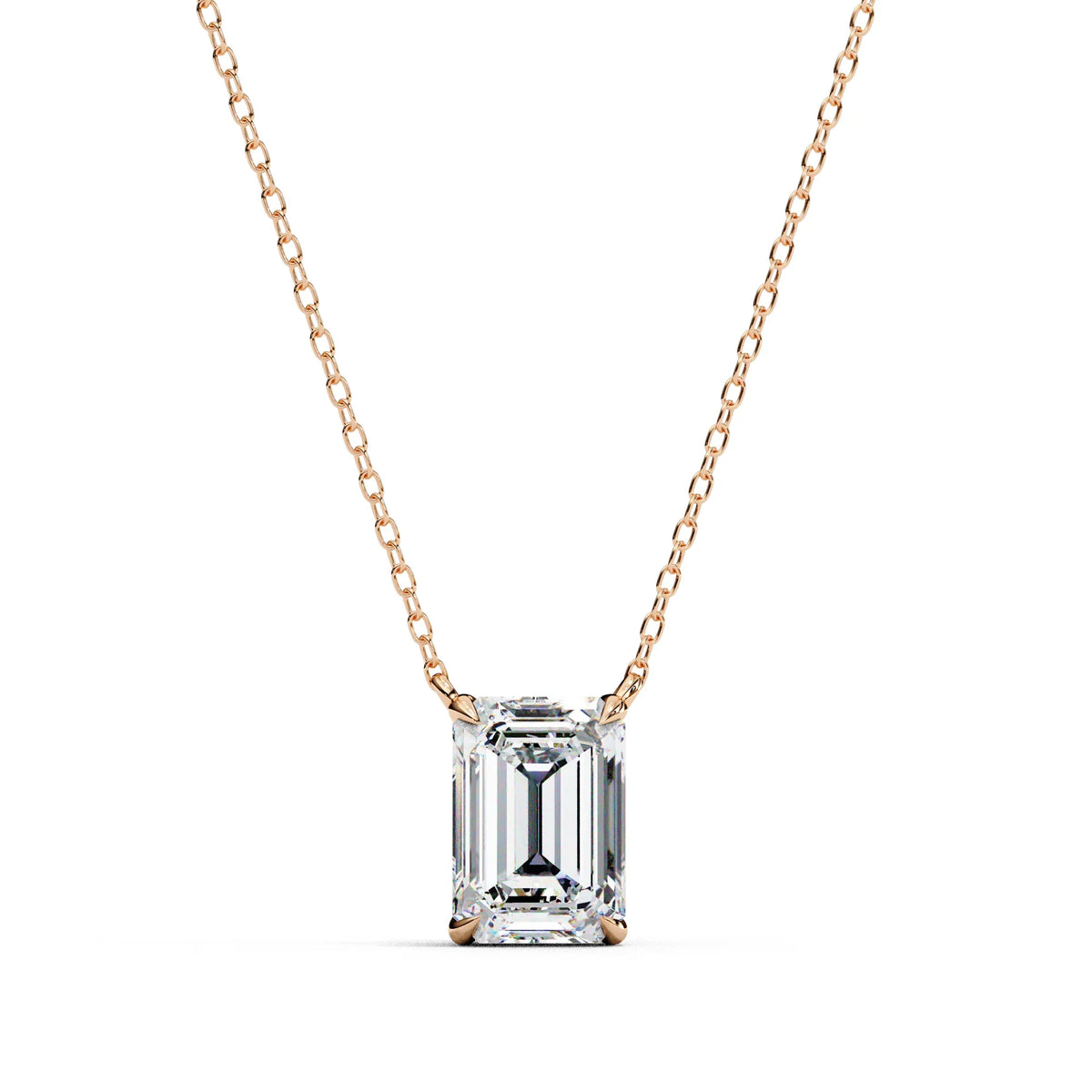 Valora Step-Cut Lab Grown Diamond Solitaire Pendant - Ophiratbf
