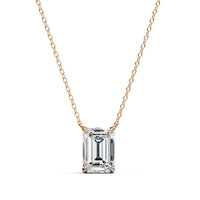 Valora Step-Cut Lab Grown Diamond Solitaire Pendant - Ophiratbf