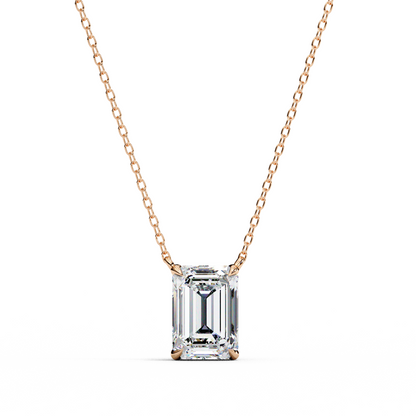 Valora Step-Cut Lab Grown Diamond Solitaire Pendant