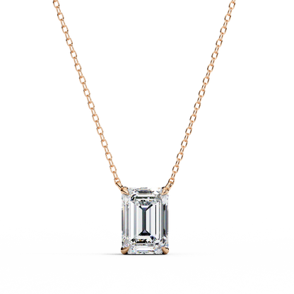 Valora Step-Cut Lab Grown Diamond Solitaire Pendant