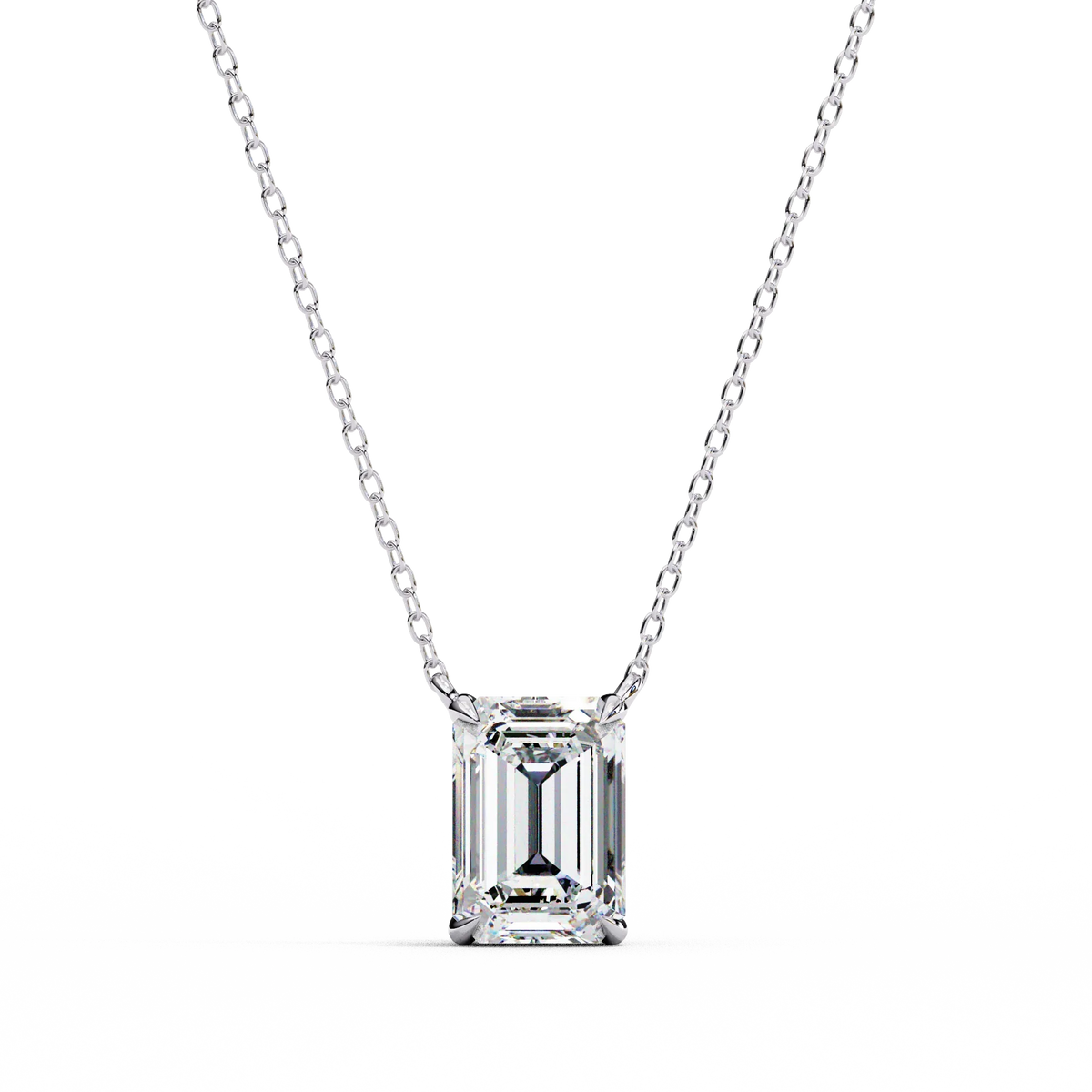 Valora Step-Cut Lab Grown Diamond Solitaire Pendant - Ophiratbf