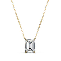 Valora Step-Cut Lab Grown Diamond Solitaire Pendant - Ophiratbf