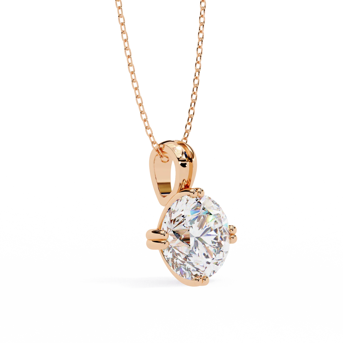 Ardent Round Lab-Grown Diamond Pendant - Ophiratbf