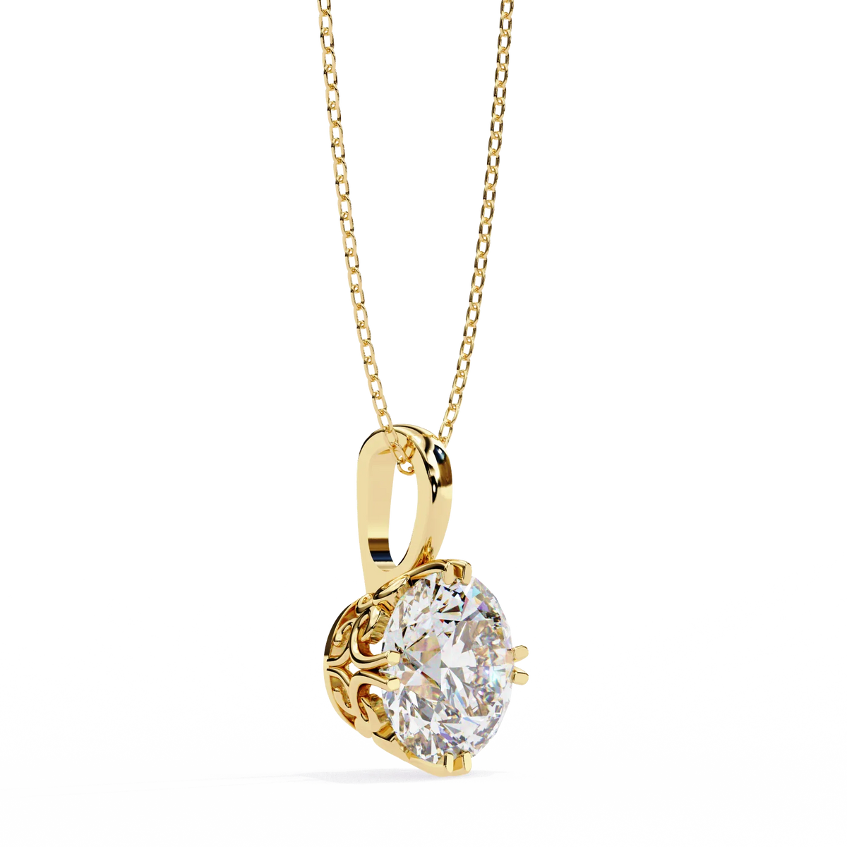 Lyra Solitaire Lab-Grown Diamond Pendant - Ophiratbf