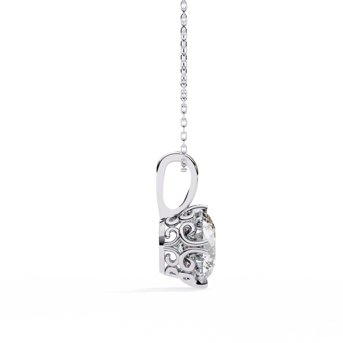 Lyra Solitaire Lab-Grown Diamond Pendant - Ophiratbf