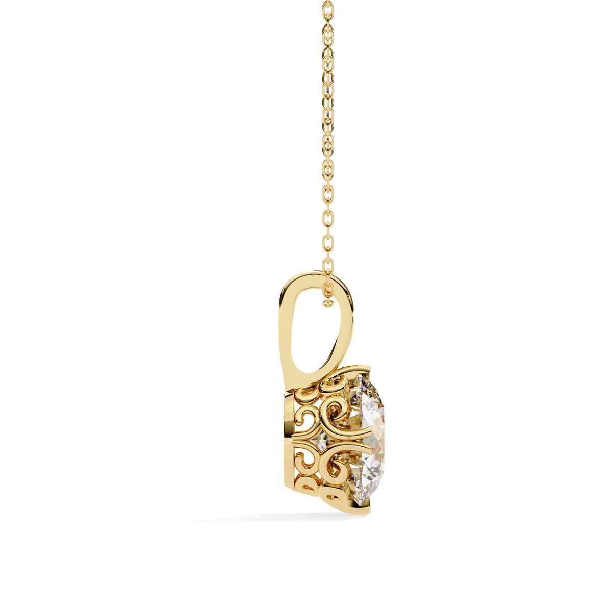 Lyra Solitaire Lab-Grown Diamond Pendant - Ophiratbf