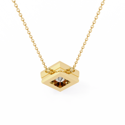 Solstice Bezel Princess Pendant