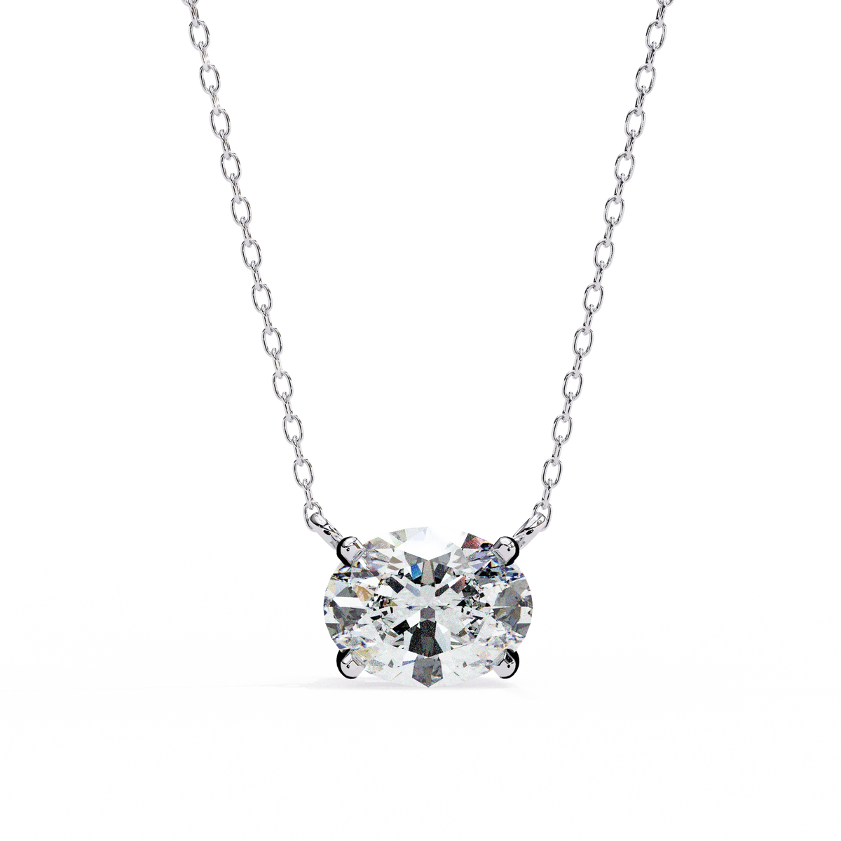 Elowen Oval Lab-Grown Diamond Necklace - Ophiratbf