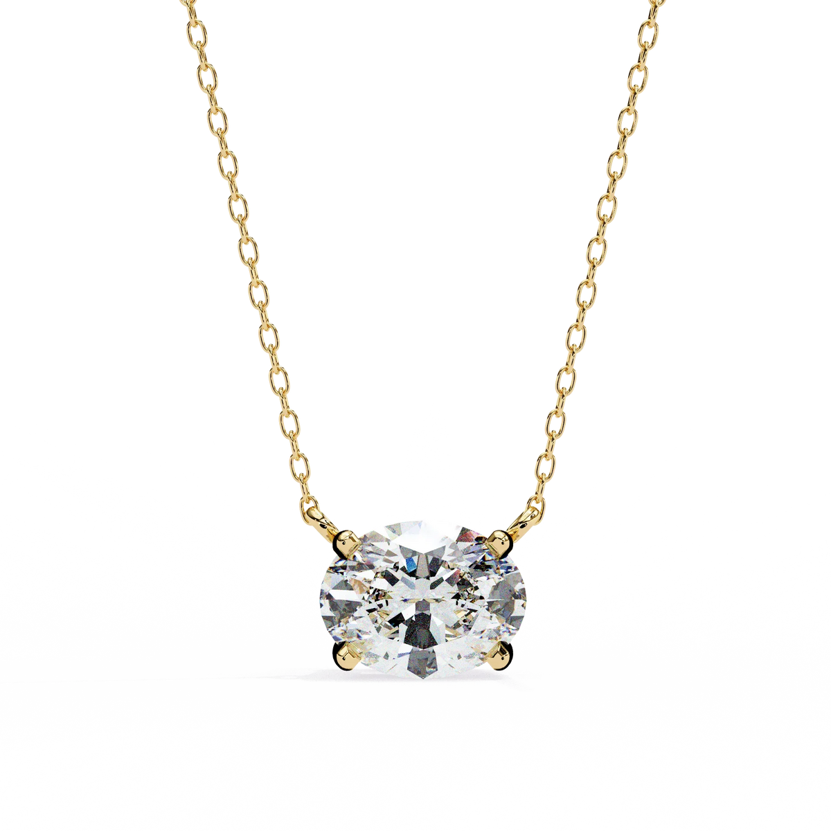 Elowen Oval Lab-Grown Diamond Necklace - Ophiratbf
