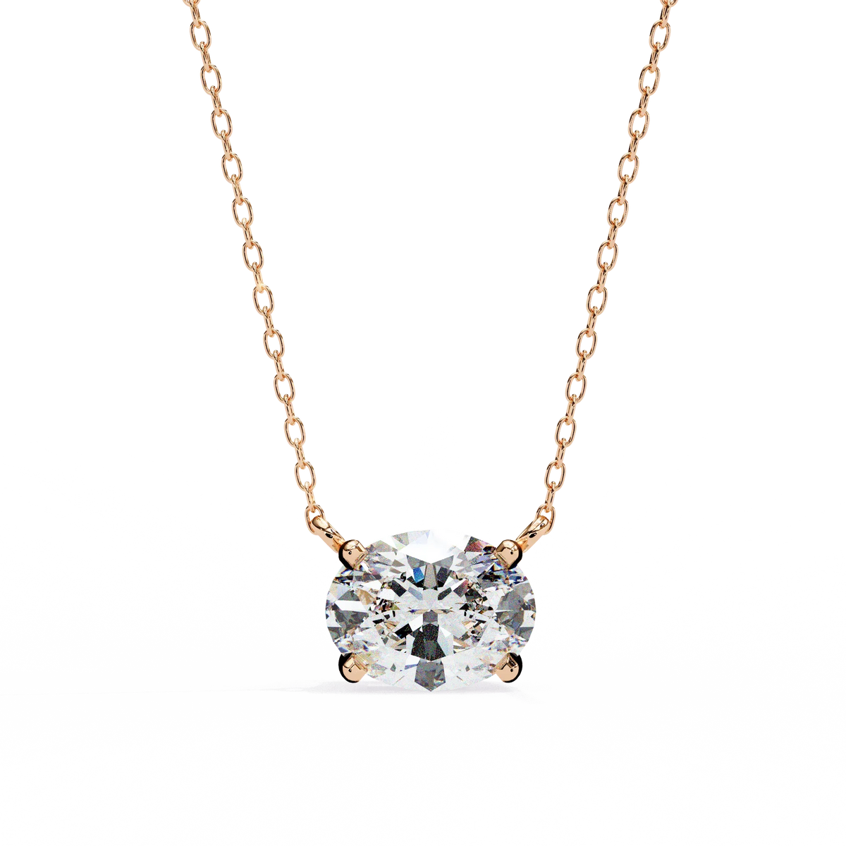 Elowen Oval Lab-Grown Diamond Necklace - Ophiratbf