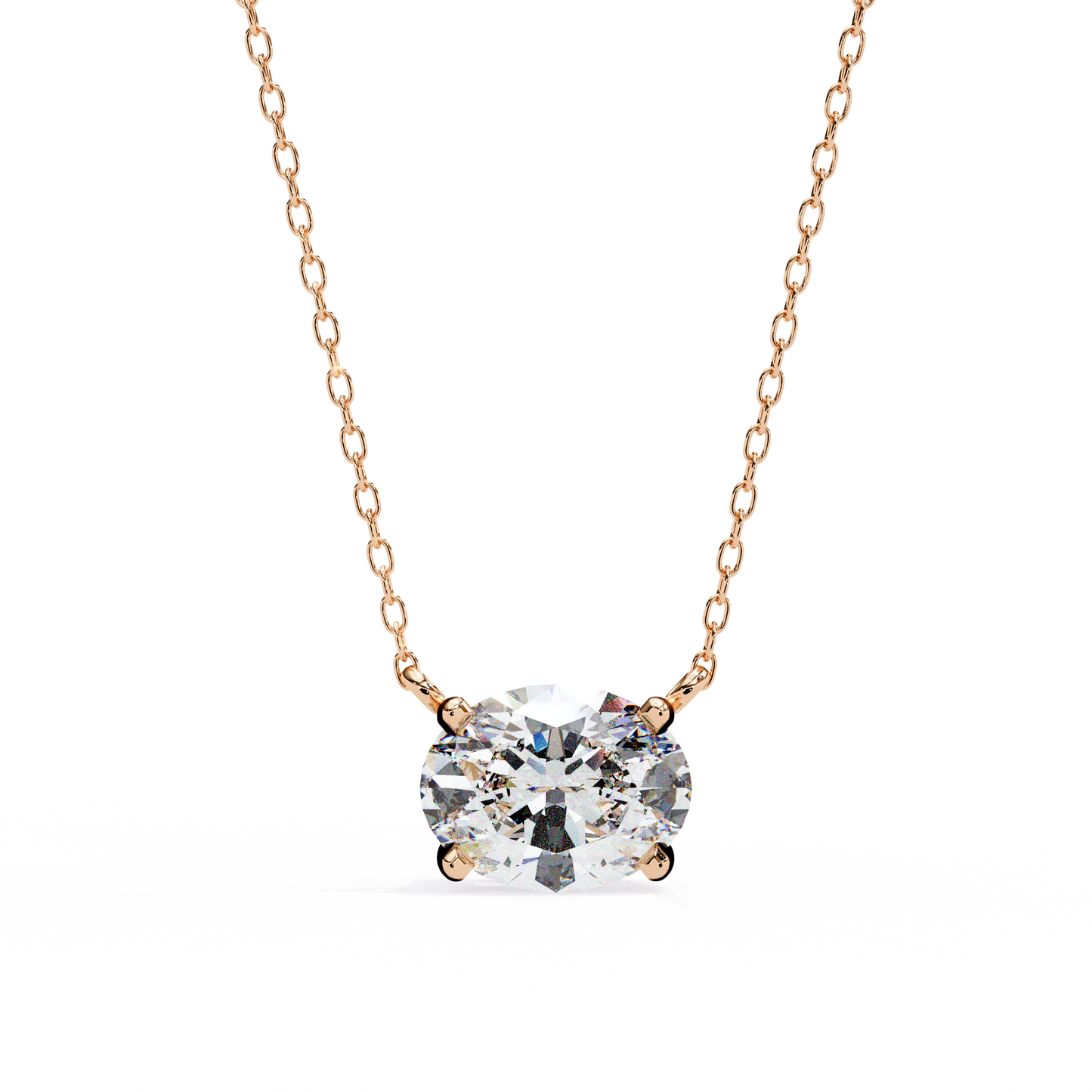 elowen oval lab-grown diamond necklace