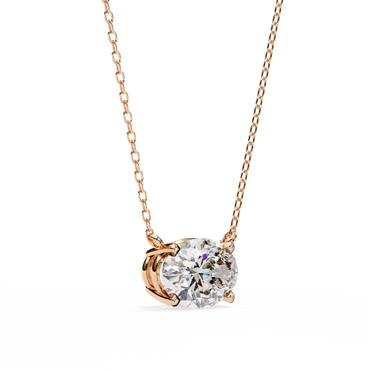 Elowen Oval Lab-Grown Diamond Necklace - Ophiratbf