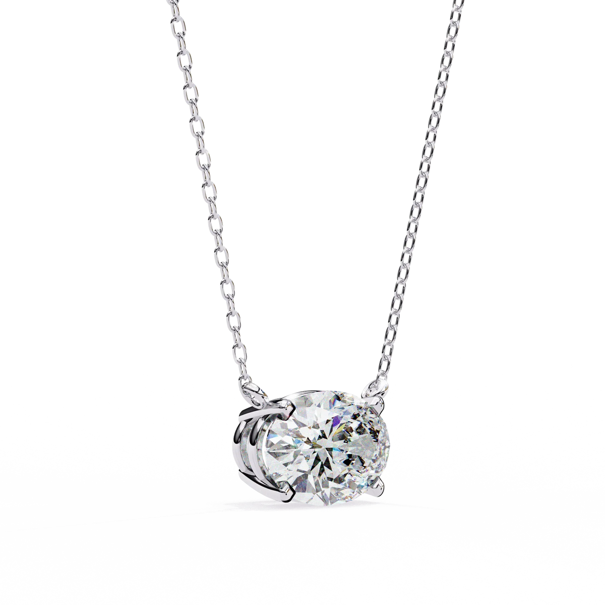 Elowen Oval Lab-Grown Diamond Necklace - Ophiratbf