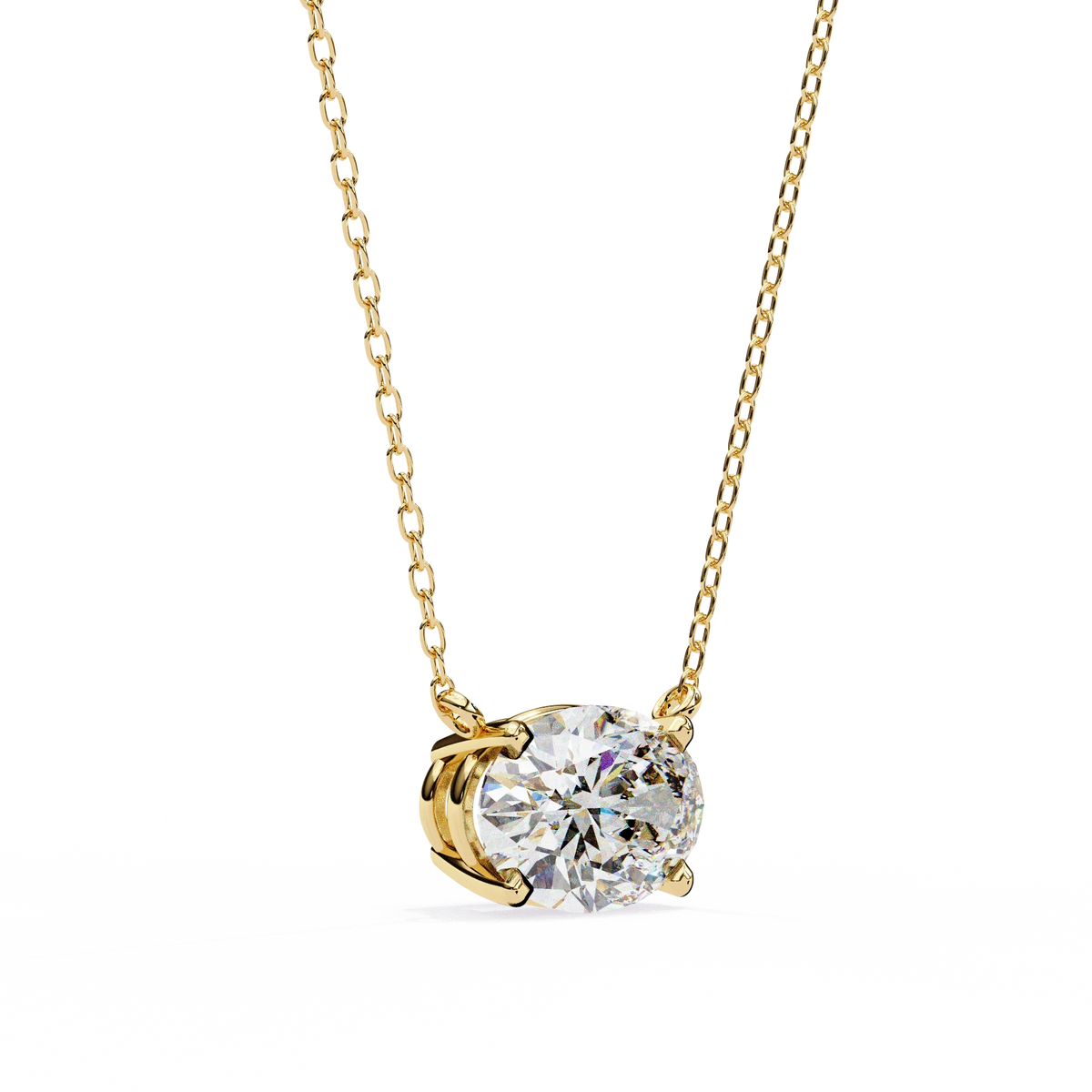 Elowen Oval Lab-Grown Diamond Necklace - Ophiratbf