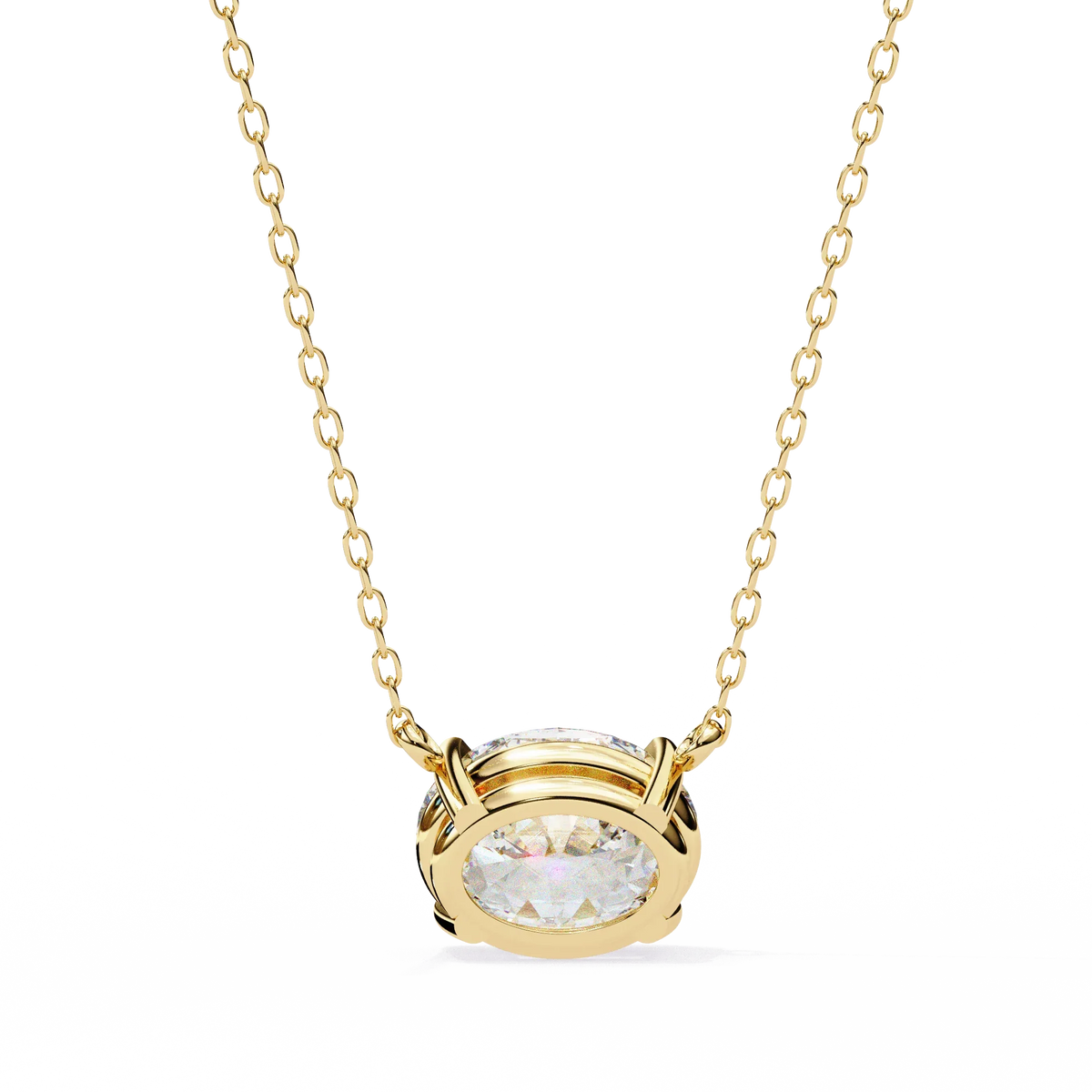Elowen Oval Lab-Grown Diamond Necklace - Ophiratbf