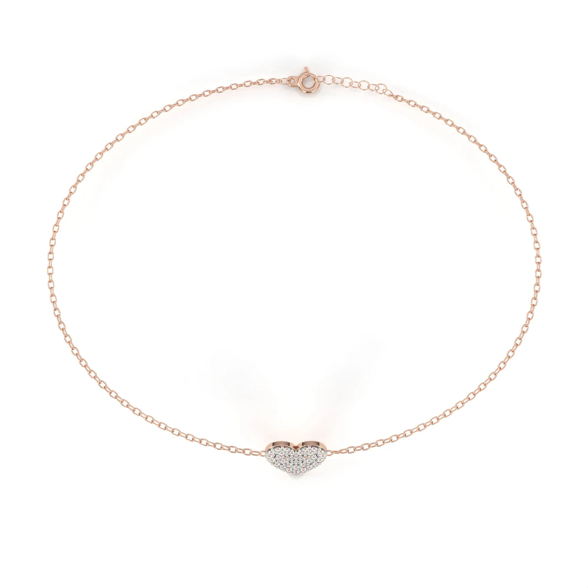 LoveGlow Lab Grown Diamond Heart Bracelet - Ophiratbf