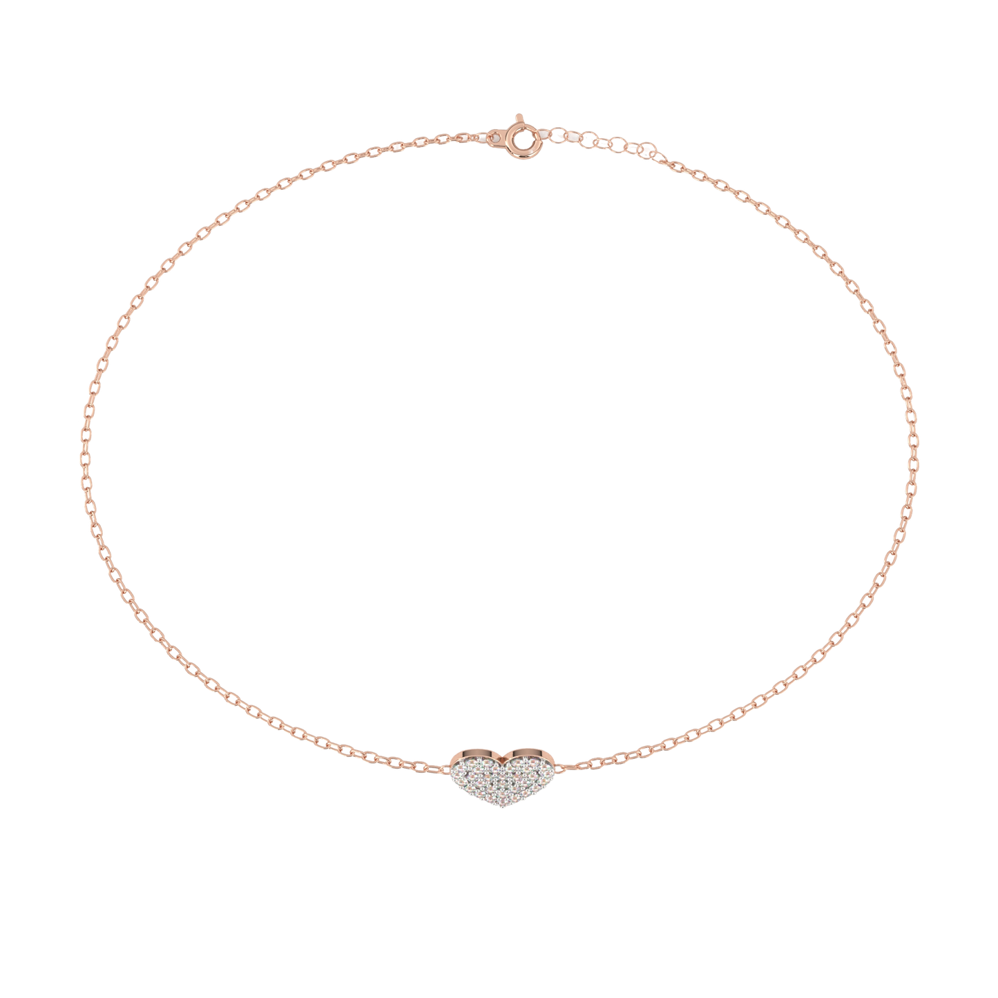 loveglow lab grown diamond heart bracelet