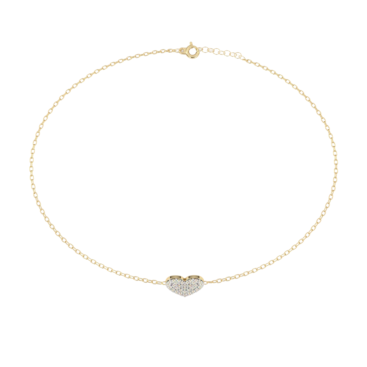 LoveGlow Lab Grown Diamond Heart Bracelet - Ophiratbf