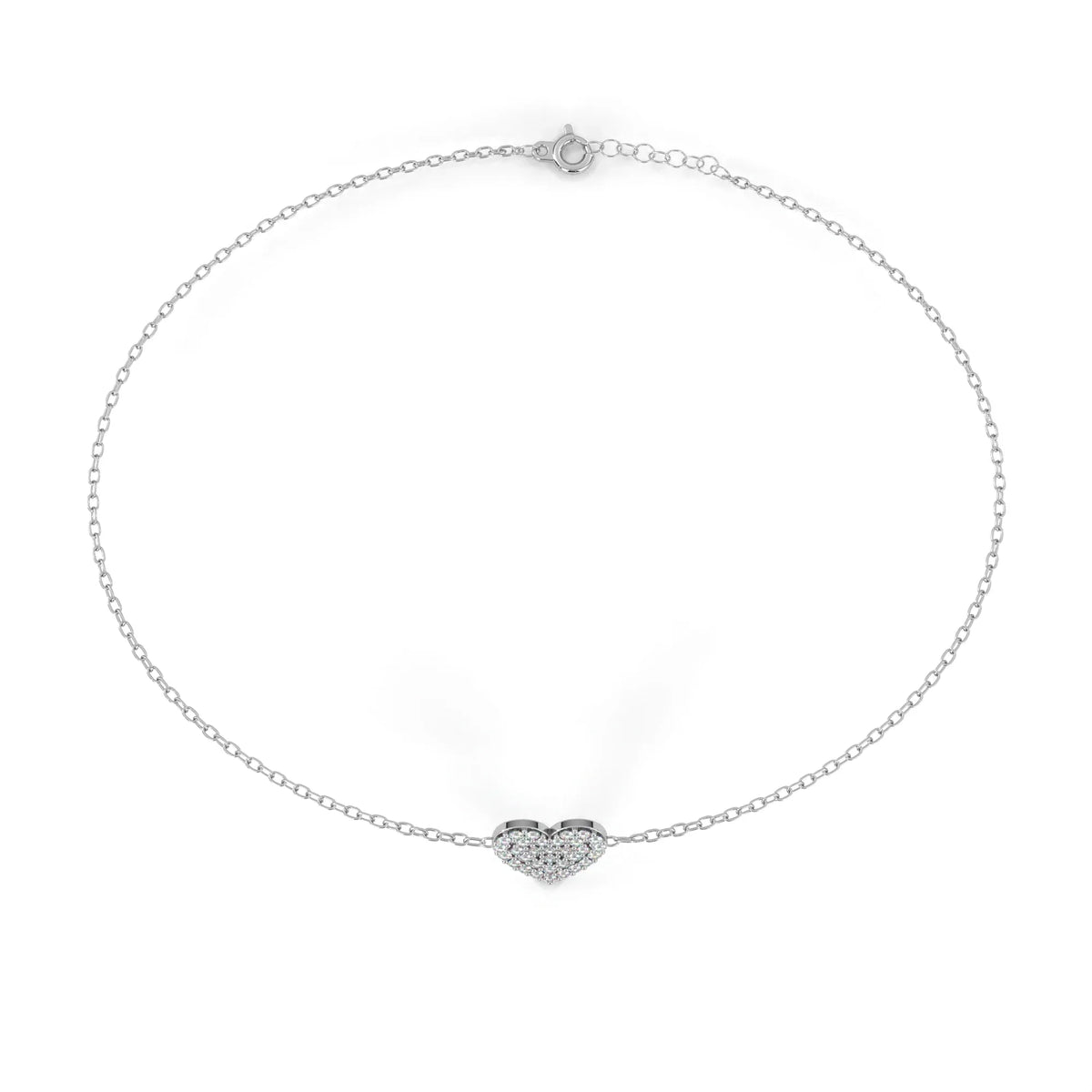 LoveGlow Lab Grown Diamond Heart Bracelet - Ophiratbf