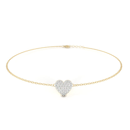 LoveGlow Lab Grown Diamond Heart Bracelet