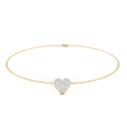 LoveGlow Lab Grown Diamond Heart Bracelet