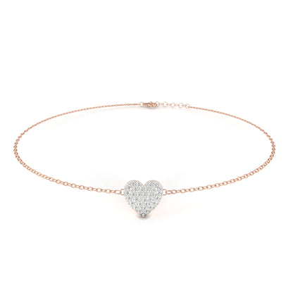 LoveGlow Lab Grown Diamond Heart Bracelet