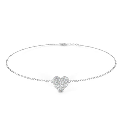 LoveGlow Lab Grown Diamond Heart Bracelet