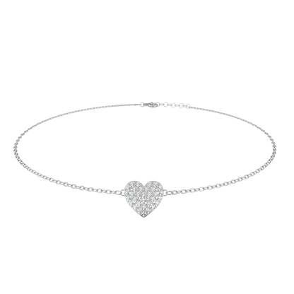 LoveGlow Lab Grown Diamond Heart Bracelet