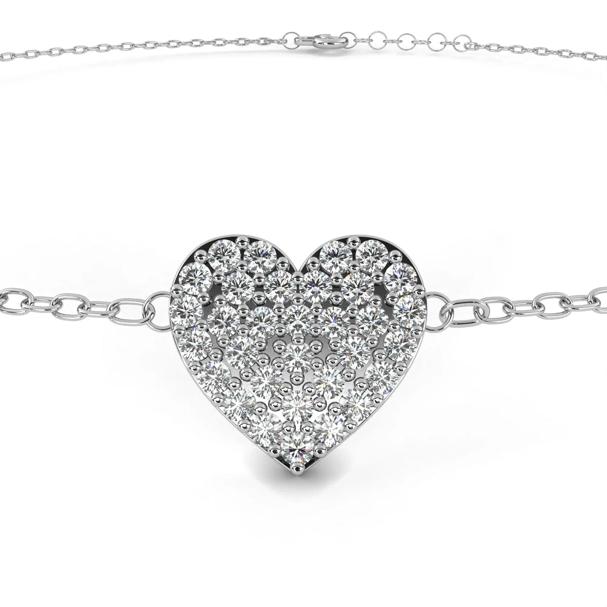 LoveGlow Lab Grown Diamond Heart Bracelet - Ophiratbf