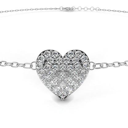 LoveGlow Lab Grown Diamond Heart Bracelet
