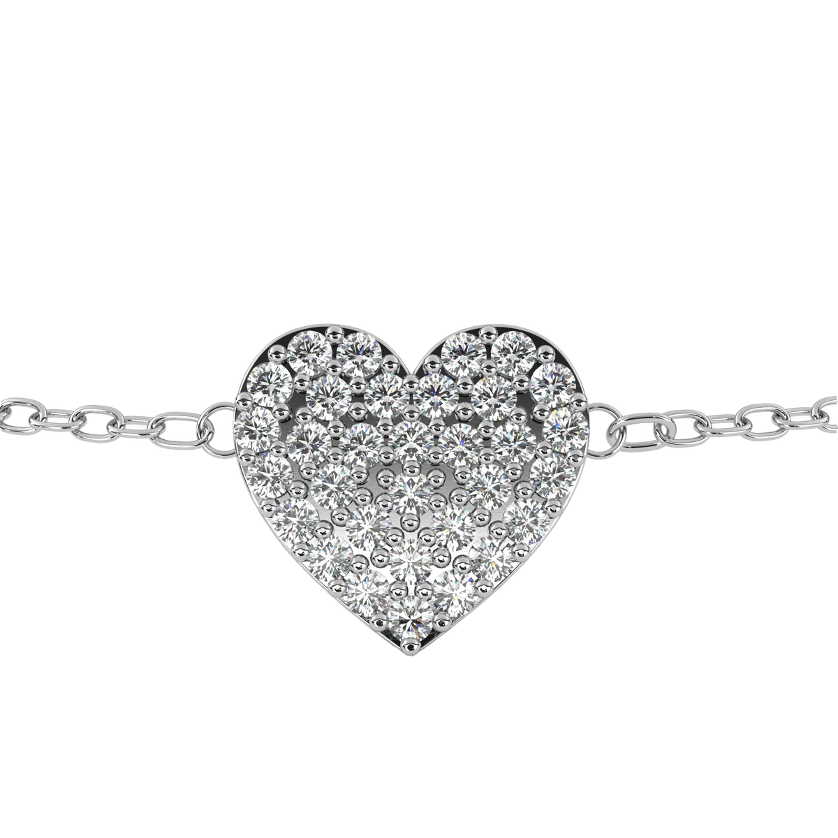 LoveGlow Lab Grown Diamond Heart Bracelet - Ophiratbf