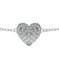 LoveGlow Lab Grown Diamond Heart Bracelet - Ophiratbf