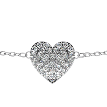 LoveGlow Lab Grown Diamond Heart Bracelet