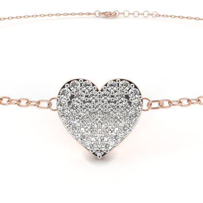 LoveGlow Lab Grown Diamond Heart Bracelet