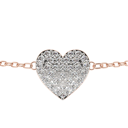 LoveGlow Lab Grown Diamond Heart Bracelet