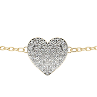 LoveGlow Lab Grown Diamond Heart Bracelet - Ophiratbf