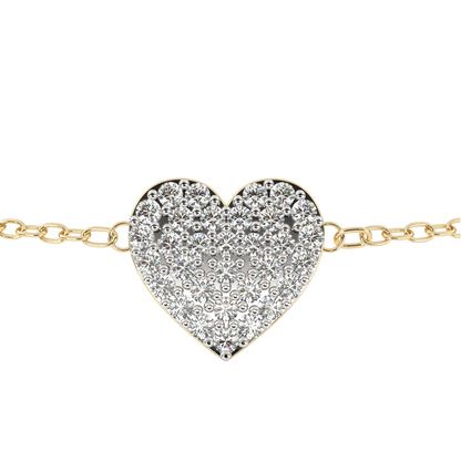 LoveGlow Lab Grown Diamond Heart Bracelet