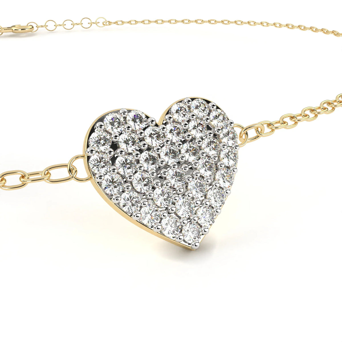 LoveGlow Lab Grown Diamond Heart Bracelet - Ophiratbf