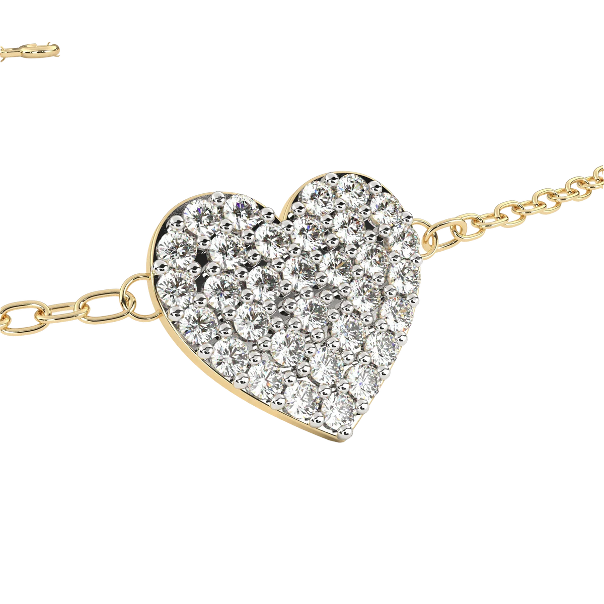LoveGlow Lab Grown Diamond Heart Bracelet - Ophiratbf