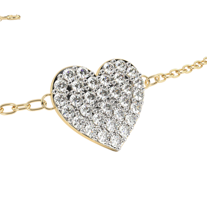 LoveGlow Lab Grown Diamond Heart Bracelet