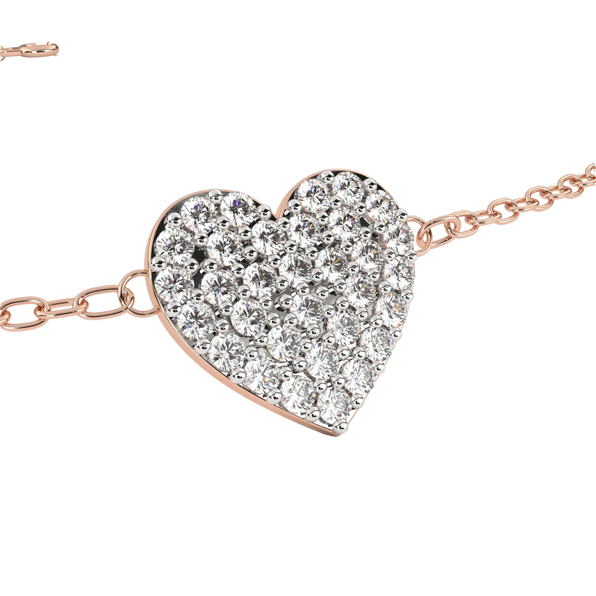 LoveGlow Lab Grown Diamond Heart Bracelet - Ophiratbf