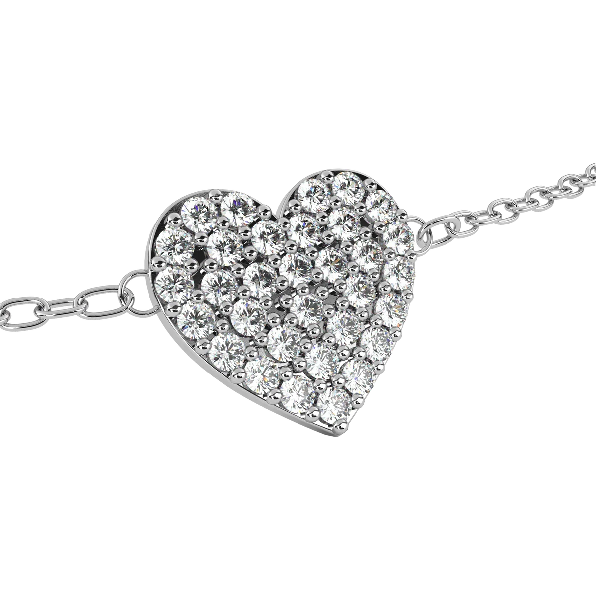 LoveGlow Lab Grown Diamond Heart Bracelet - Ophiratbf